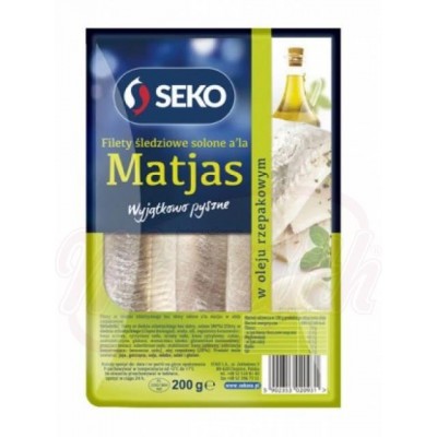 Filetti d'aringa salati "Matjas" in olio