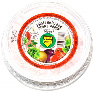 prodotti alimentari - Insalata di caviale con carpa e cipolla