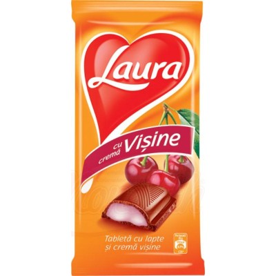 prodotti alimentari - Piastrella al cioccolato "Laura" con ripieno di amarena